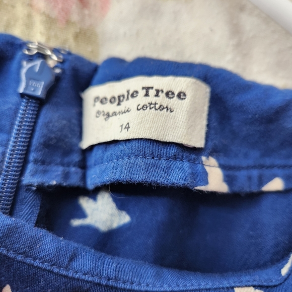 People Tree Blue Dove Dress size M - Picture 5 of 7